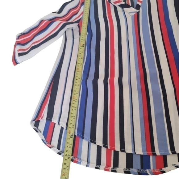 MANDY Evan Multicolor 3/4 Sleeve Blouse US M - Picture 7 of 10